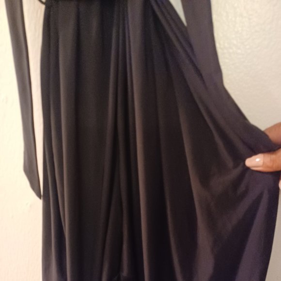 Cameo Black Mixed Media Dressy Jumpsuit Size 1X - Picture 10 of 13